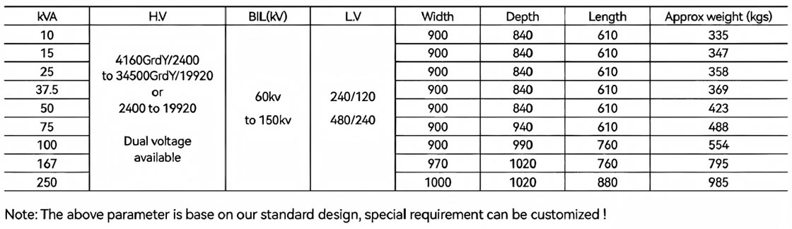 single phase pad mounted transformer